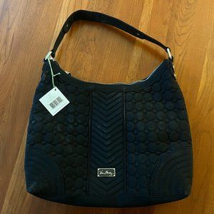 NWT Vera Bradley Black Microfiber Hobo